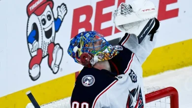 Blue Jackets’ Elvis Merzļikins to start Latvia’s Olympic opener against USA