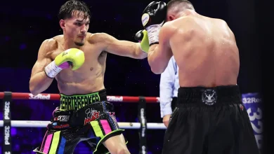 Brandon Figueroa dethrones Nick Ball of WBA featherweight title with stunning final-round KO