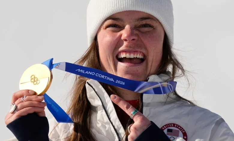 Breezy Johnson's downhill gold is America's first medal of 2026 Winter Olympics : NPR
