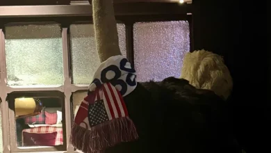 Brian Boitano and ostrich star at Starbucks Winter House at Olympics