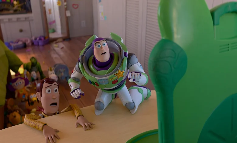 Buzz Lightyear and Balding Woody Reunite