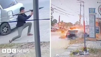 CCTV captures moment mayor's car is hit by rocket in Philippines