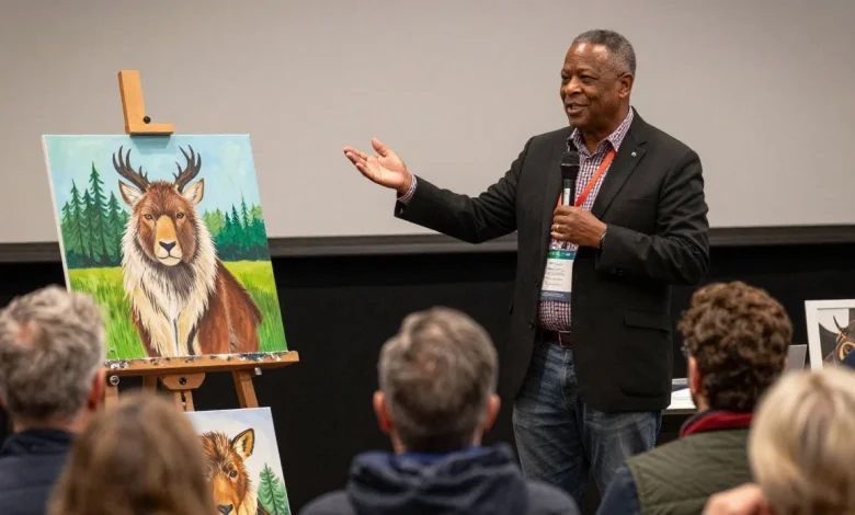 Canada joins the USA, France, Germany, UK, Australia, Mexico, and Spain: Darrell Chocolate’s Northern Indigenous Art Steals the Show at Edmonton’s Tourism Conference, Boosting Airlines and Hotel Bookings!