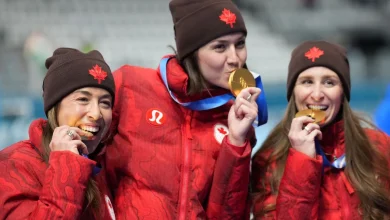 Canada wins second Olympic gold in a row in women's team pursuit speedskating