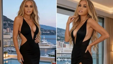 Carmen Electra Serves Romance in Sleek Black Gown During Luxe Riviera Getaway