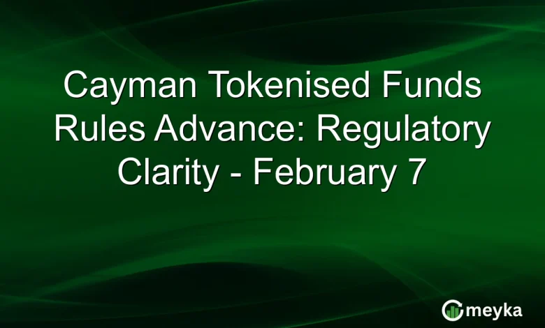 Cayman Tokenised Funds Rules Advance: Regulatory Clarity – February 7
