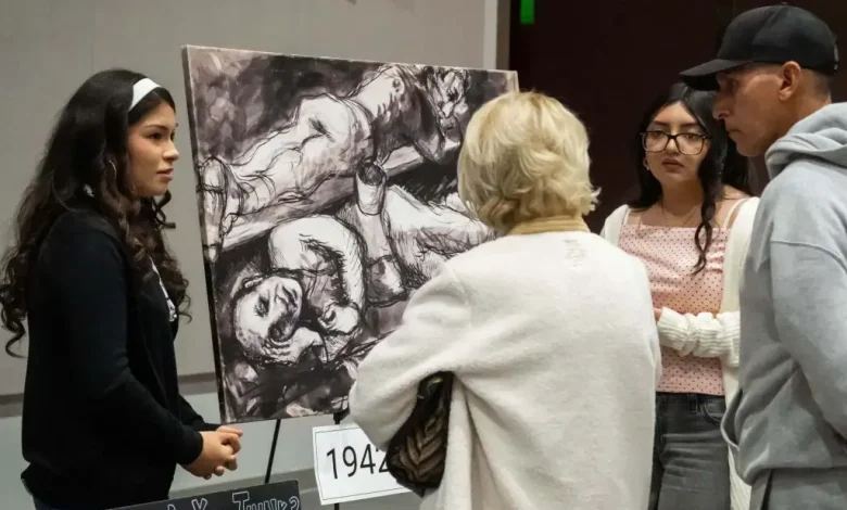 Cleveland High School students showcase original artwork in exhibit about the Holocaust