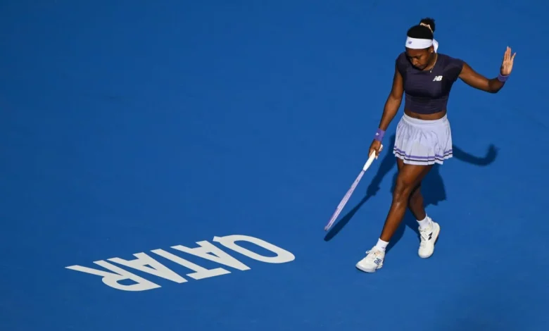 Coco Gauff’s forehand unravels again in Qatar Open defeat to Elisabetta Cocciaretto