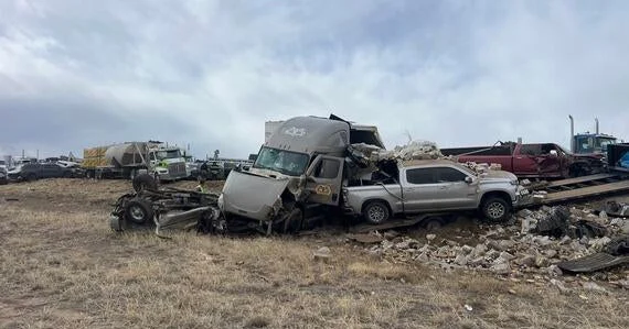 Colorado State Patrol says 4 killed in crash on I-25 near Pueblo involving at least 30 vehicles