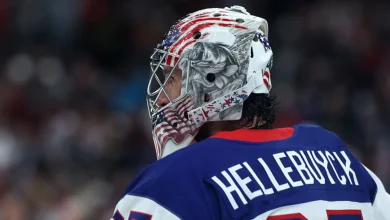 Connor Hellebuyck Won Gold — And His Bass-Fishing Mask Stole The Show