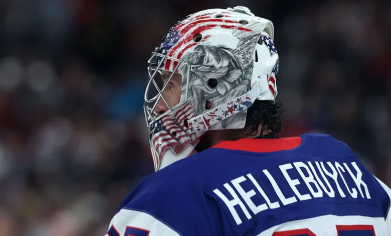 Connor Hellebuyck Won Gold — And His Bass-Fishing Mask Stole The Show