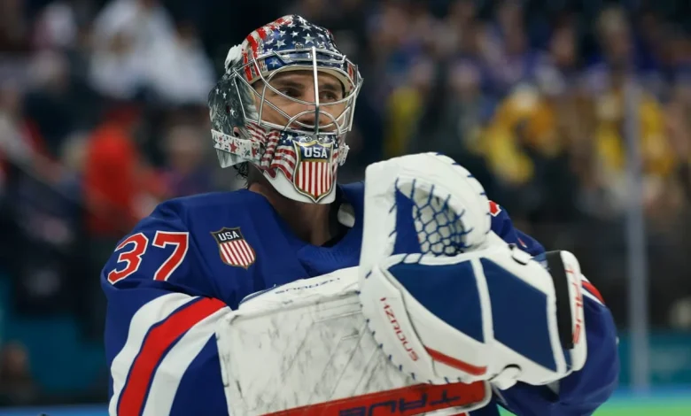 Could Team USA risk resting Connor Hellebuyck against Slovakia?
