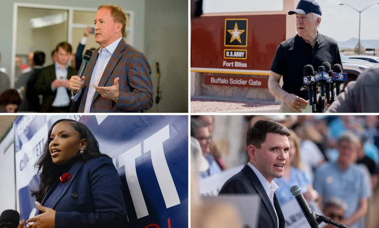 Crockett, Paxton lead their primary bids for U.S. Senate