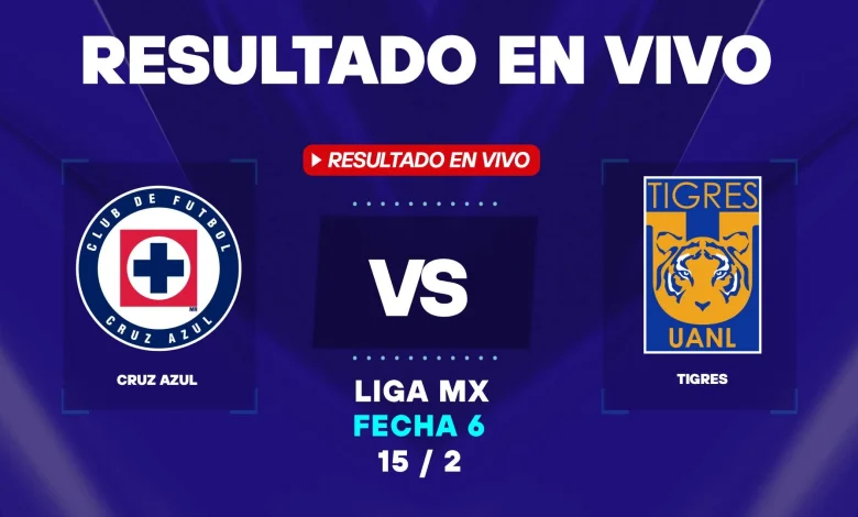 Cruz Azul vs Tigres: resultado EN VIVO y estadísticas de la Liga MX