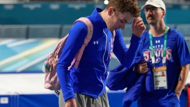 Czech speedskater Metodej Jilek wins the Olympic 10,000 meters gold at age 19 after silver in 5,000