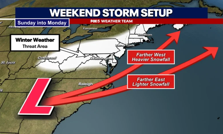 DC snow forecast: Risks rising for DC region ahead of Sunday storm
