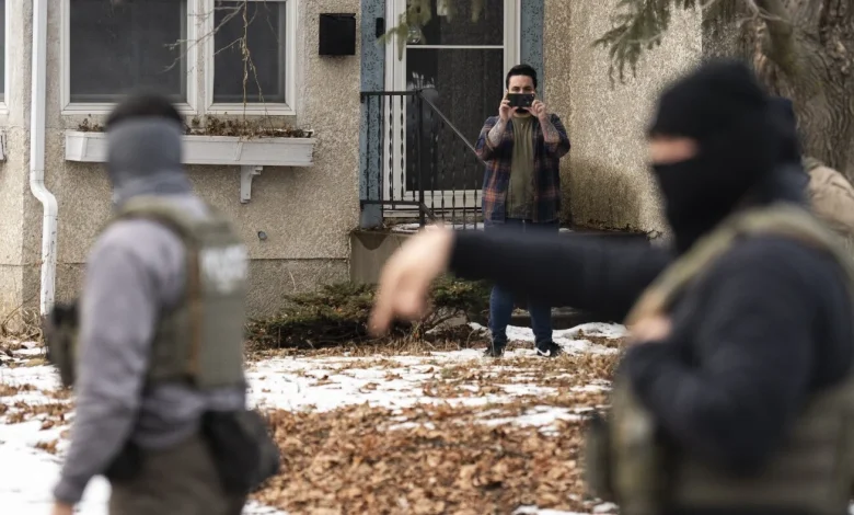 DHS sued over allegedly intimidating and tracking observers : NPR