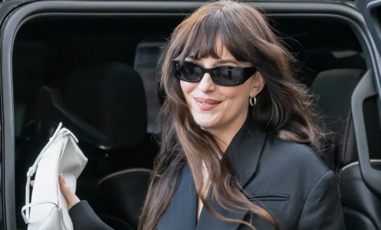 Dakota Johnson's ‘Liquid Silver' French Manicure Will Save Any Basic Outfit in Spring 2026