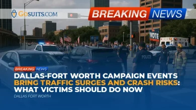 Dallas-Fort Worth campaign events bring traffic surges and crash risks: what victims should do now