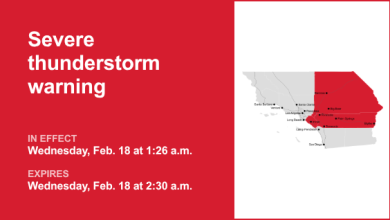 Damaging winds anticipated with thunderstorms in Orange County Wednesday — gusts could peak at 60 mph