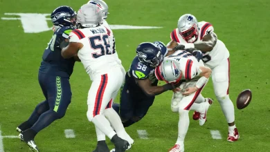 Derick Hall strip sacks Drake Maye for crucial Super Bowl 60 turnover: Watch