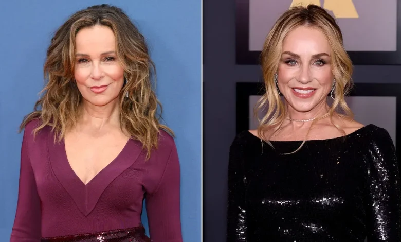 'Dirty Dancing' star Jennifer Grey rocks a swimsuit during beach day with pal Tracy Pollan