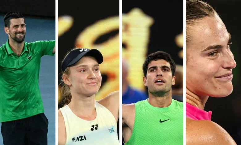 Djokovic-Alcaraz e Sabalenka-Rybakina nas finais do Open da Austrália