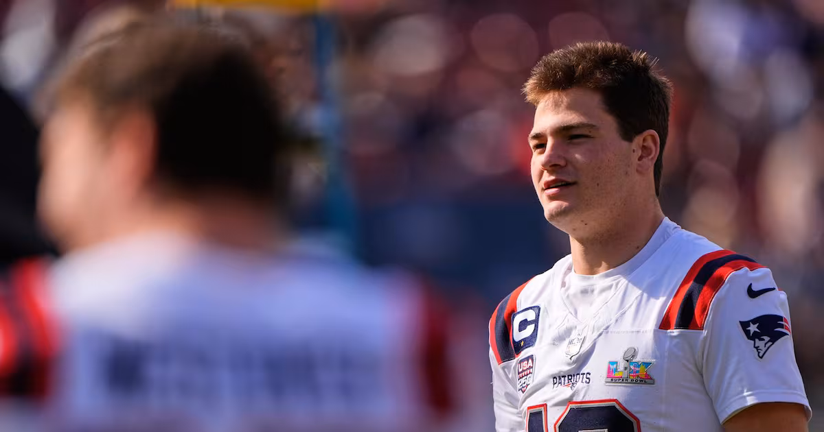 Drake Maye and the Patriots take on Sam Darnold and the Seahawks in Super Bowl 60