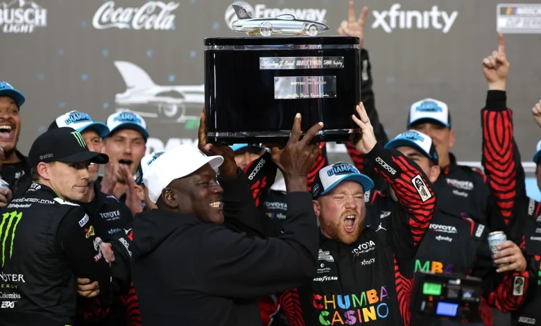 Driving for Michael Jordan, Tyler Reddick wins the Daytona 500 in wreck-filled finish