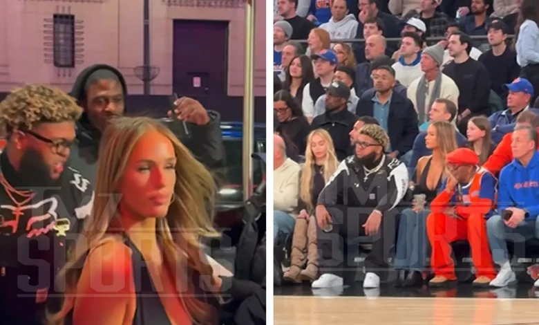 Druski Hits Lakers-Knicks At MSG w/ OnlyFans Star Sky Bri