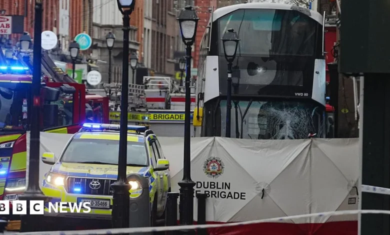Dublin bus crash: Person dies, three taken to hospital, justice minister says