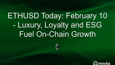 ETHUSD Today: February 10 – Luxury, Loyalty and ESG Fuel On-Chain Growth