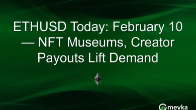 ETHUSD Today: February 10 — NFT Museums, Creator Payouts Lift Demand
