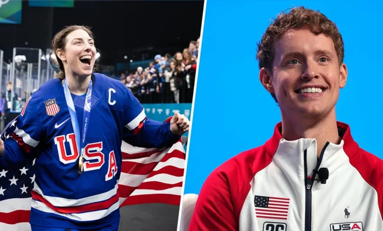 EXCLUSIVE: Team USA’s Closing Ceremony Flag Bearers Are ... Hilary Knight and Evan Bates!