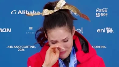Eileen Gu breaks down in tears during winning press conference after learning tragic news