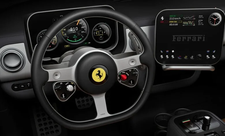 Electric Ferrari Luce's Interior Revealed: When Apple Meets Ferrari