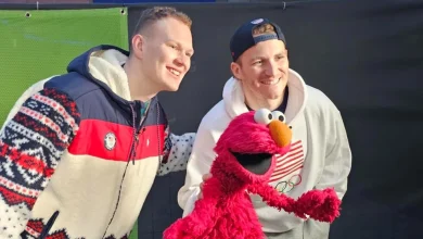 Elmo interviews Tkachuk brothers at 2026 Olympics