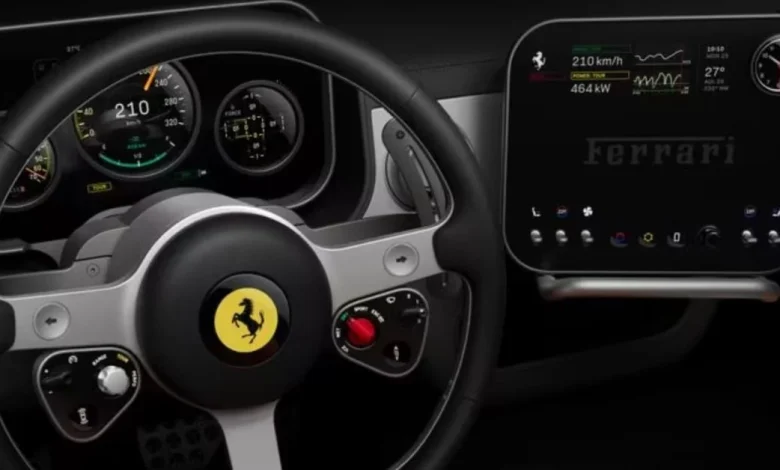 Ferrari reveals name and interior of its first electric car