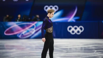 Figure skater Aleksandr Selevko shrugs off fall, makes Winter Olympics free skate