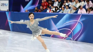 Figure skaters taking ice for short program in women's singles