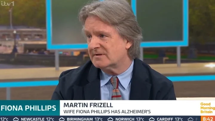 Fiona Phillips’ husband says she no longer wants to talk about ‘A-word’