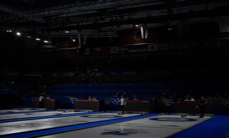 Five minutes into 2026 Winter Olympics’ first event, the lights went out on curling