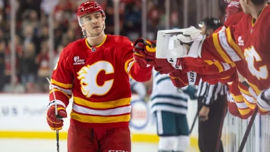Flames edge Sharks to end 5-game skid