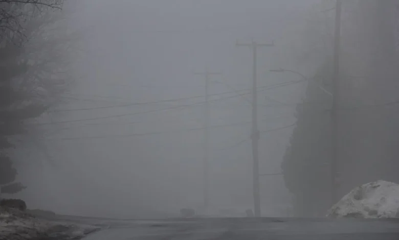 Fog expected to bring near zero visibility this evening and overnight