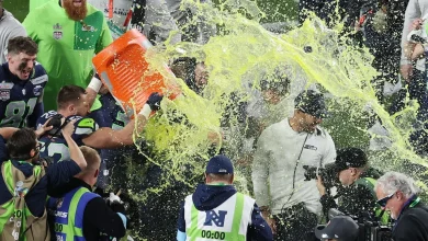 Football fans are betting on the Gatorade shower color. What color was it?