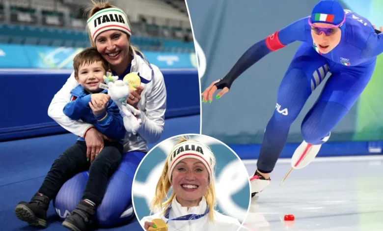 Francesca Lollobrigida sets Olympic speed skating record on birthday
