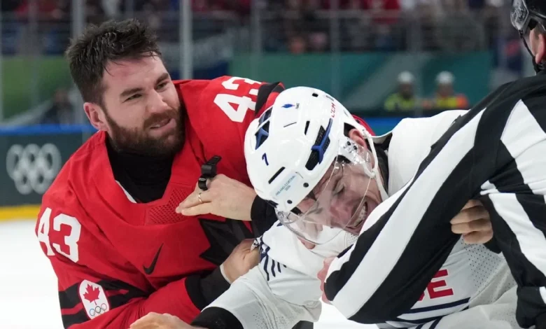 French hockey player who fought Tom Wilson suspended