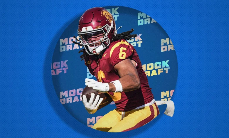 Full 3-round projection with major trades before the Combine