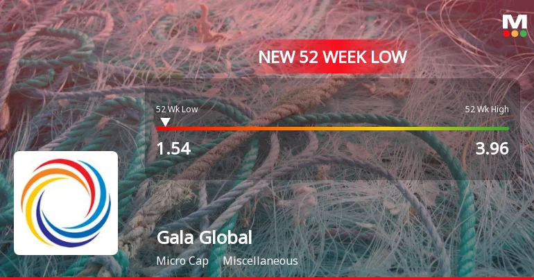 Gala Global Products Ltd Falls to 52-Week Low of Rs.1.54