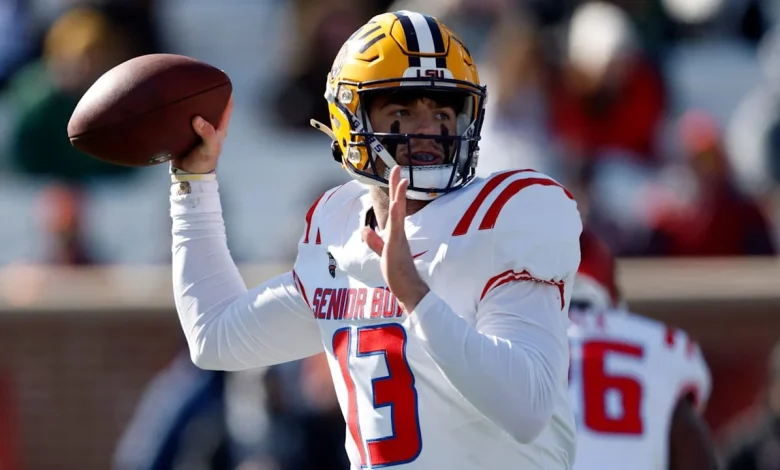 Garrett Nussmeier delivers MVP performance in NFL draft showcase